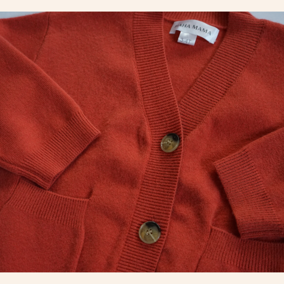 Rust Pocketed Cardigan - Infant