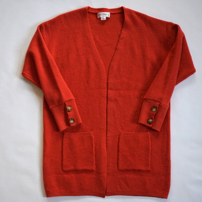 Rust Pocketed Cardigan - Women