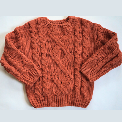 Rust Cable Knit Sweater - Infant