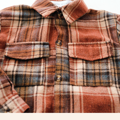 Lightweight Rust Flannel - Infant