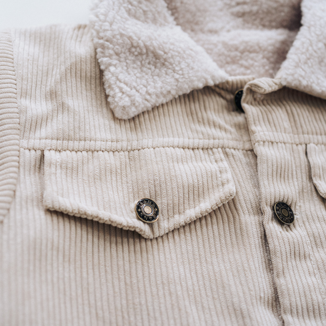 Sherpa Collar Bone Corduroy Jacket-Child