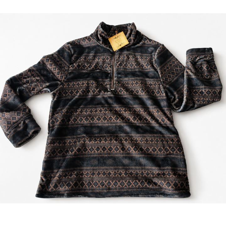 Brown Sherpa Aztec Mommy & Me Sweaters