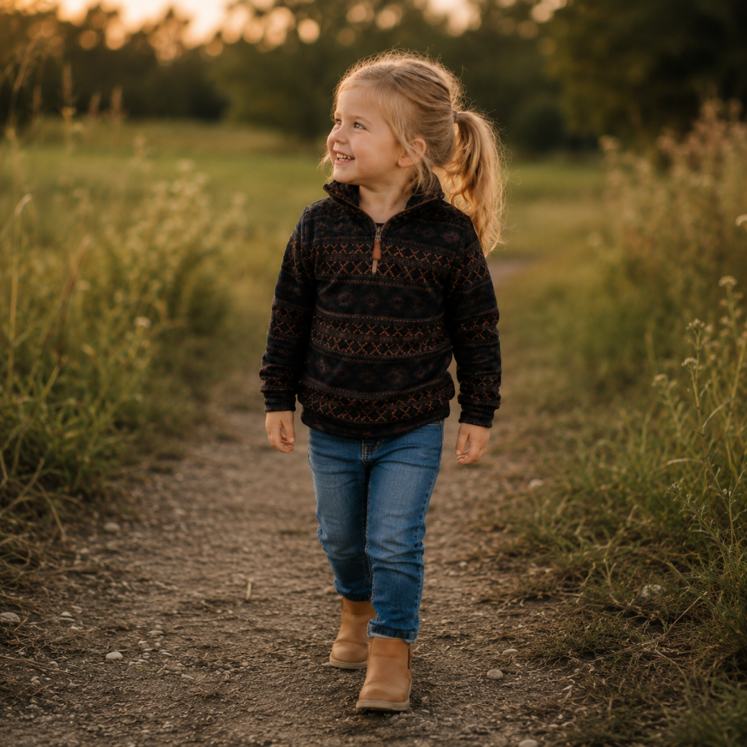 Brown Sherpa Aztec Mommy & Me Sweaters