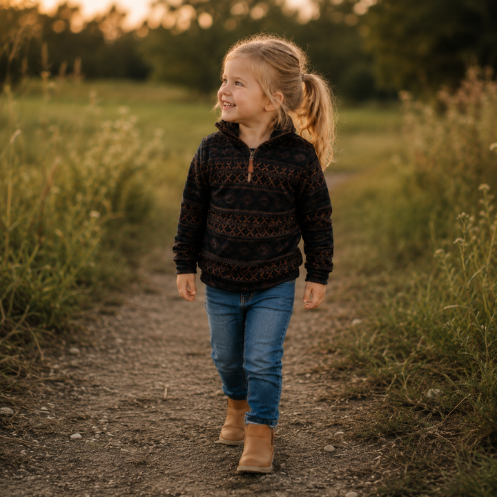 Brown Sherpa Aztec Mommy & Me Sweaters
