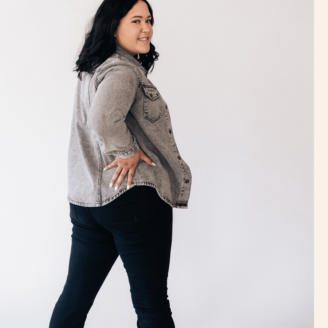 Silver Gray Denim Jacket - Women - HAHA MAMA Clothing