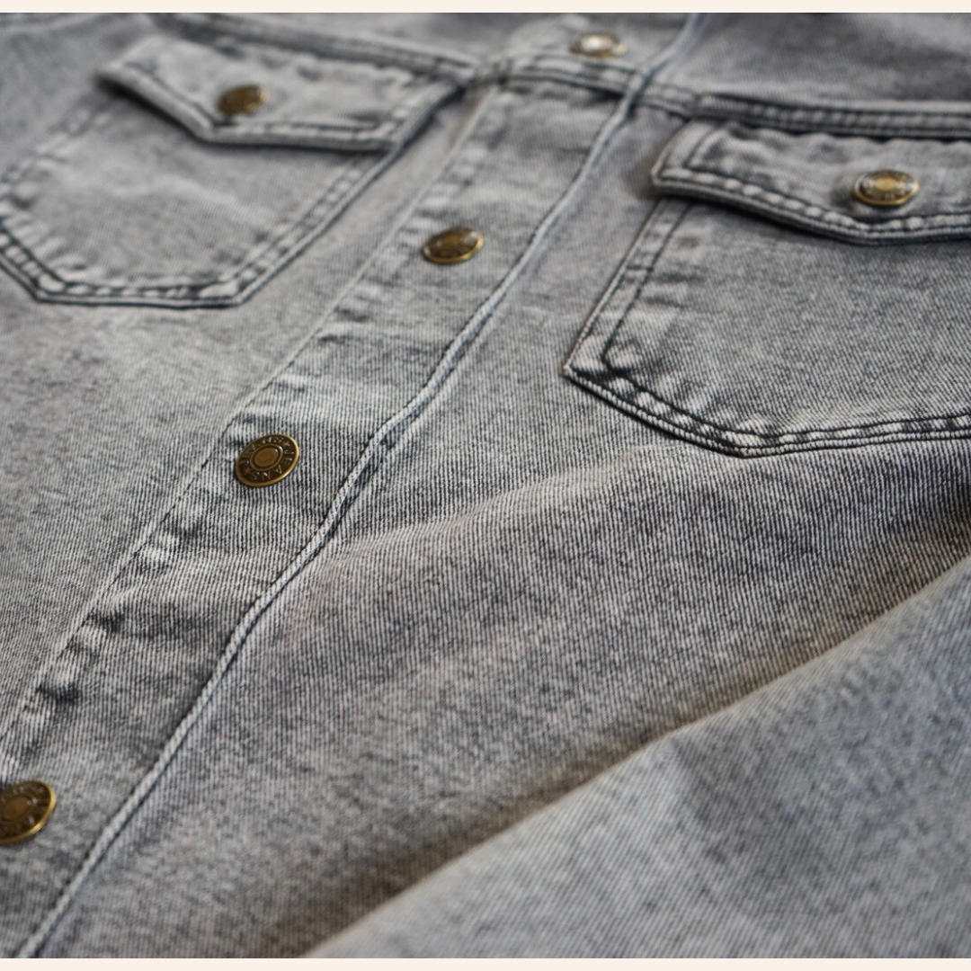 Silver Gray Denim Jacket - Child