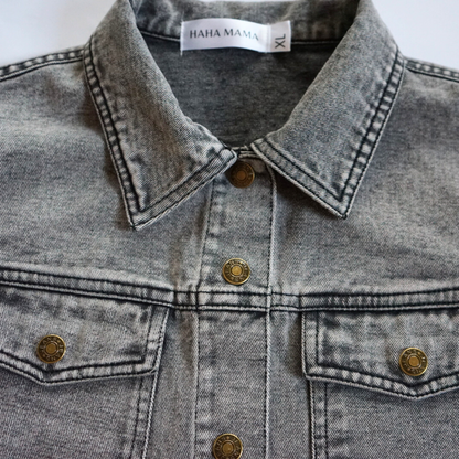 Silver Gray Denim Jacket - Child