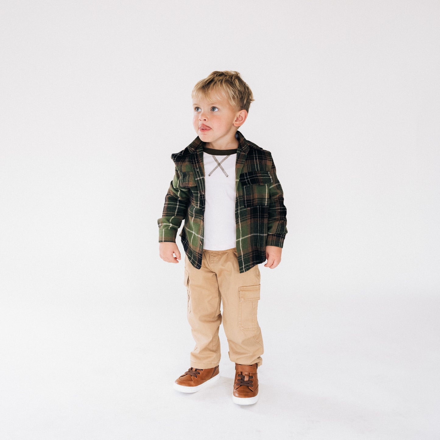 Lightweight Green Flannel - Child