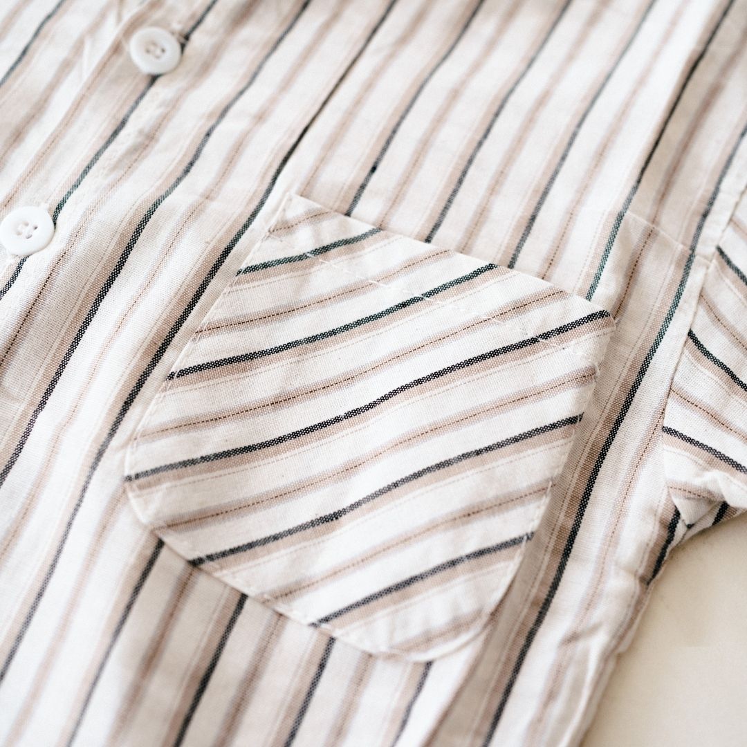 Gray Striped Button-Up - Infant