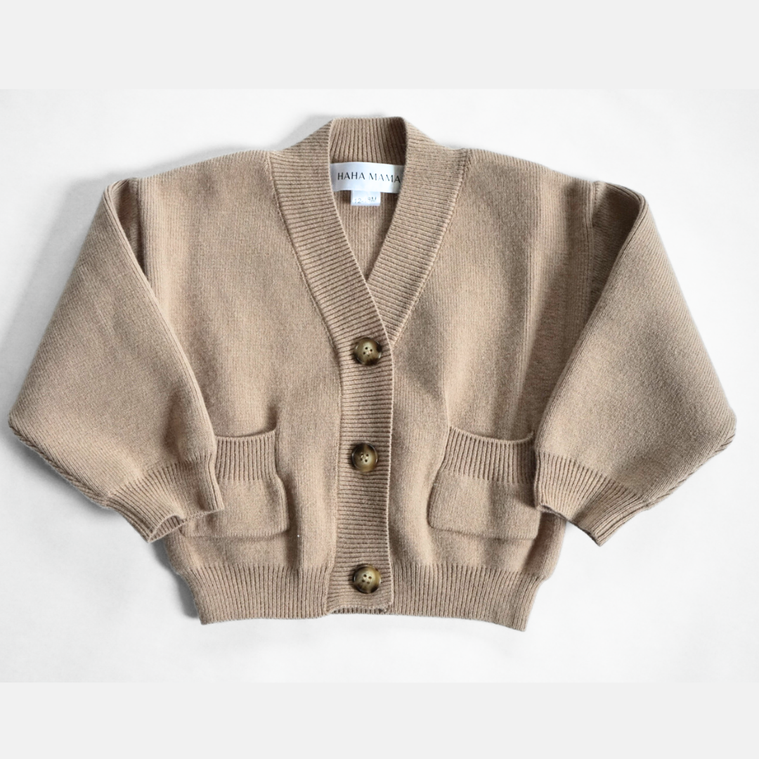 Tan Pocketed Cardigan - Infant