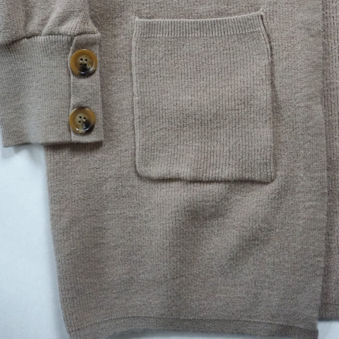 Tan Pocketed Cardigan - Women