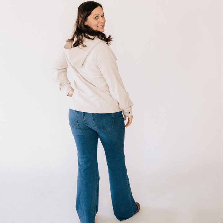 Textured Khaki Jacket - Women - HAHA MAMA Clothing