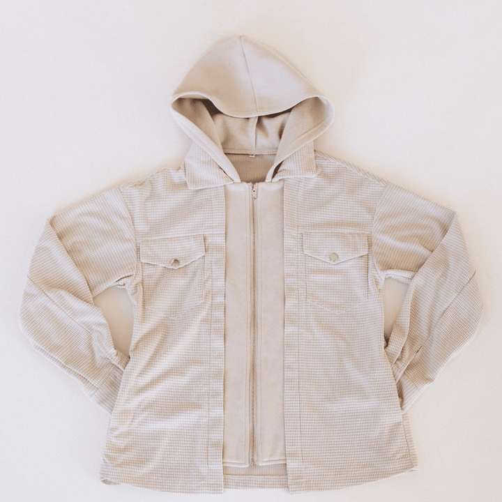 Textured Khaki Jacket - Women - HAHA MAMA Clothing