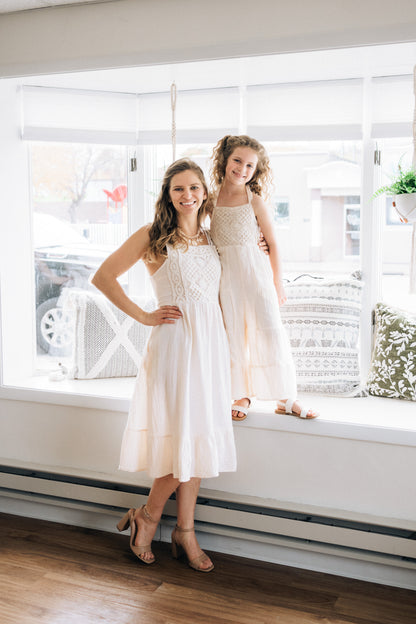 Soft White Crochet Mommy & Me Dresses