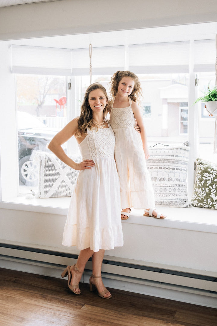 Soft White Crochet Mommy & Me Dresses - HAHA MAMA Clothing