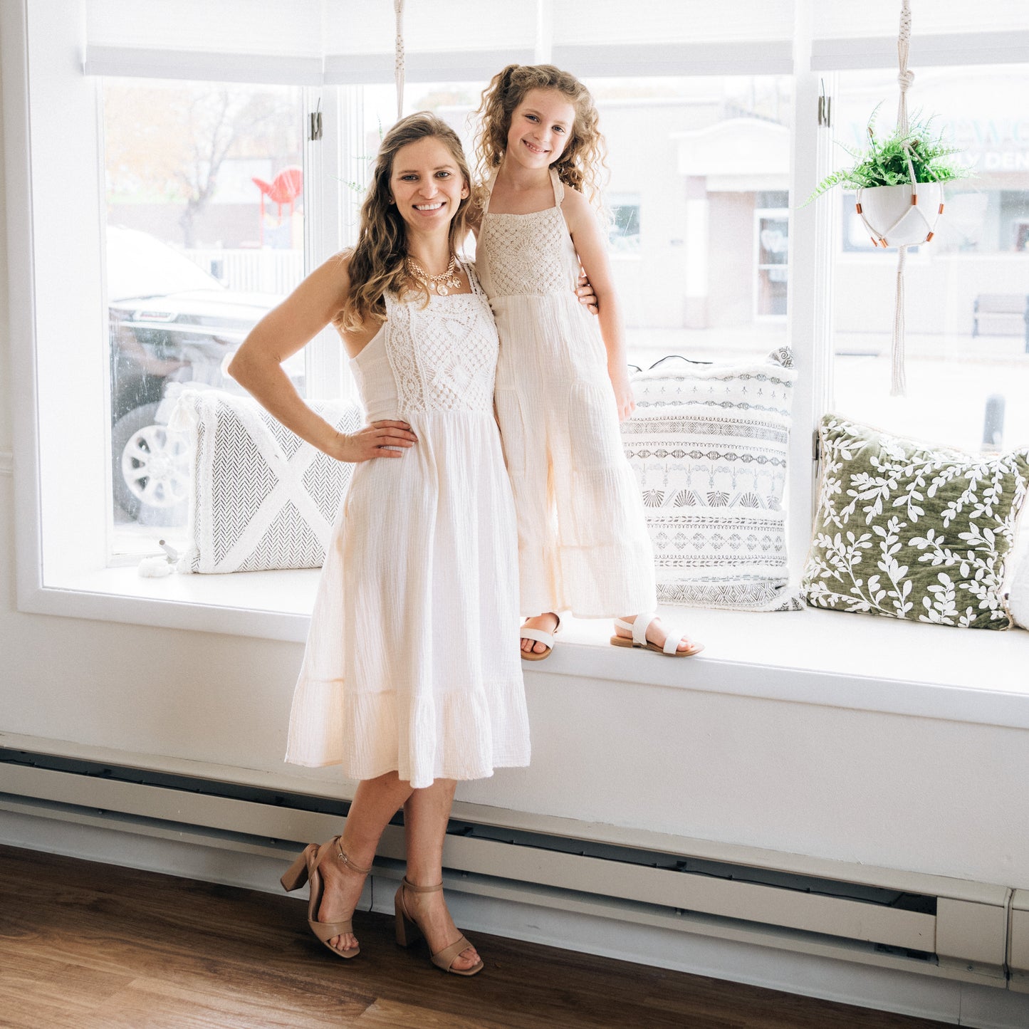 Soft White Crochet Mommy & Me Dresses