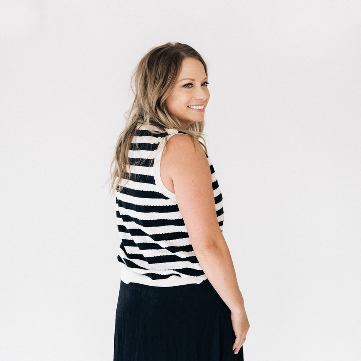 Striped Sweater Tank - Women - HAHA MAMA Clothing