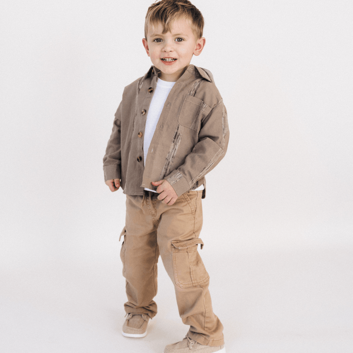 Hooded Gray Embroidered Mommy & Son Jackets - HAHA MAMA Clothing