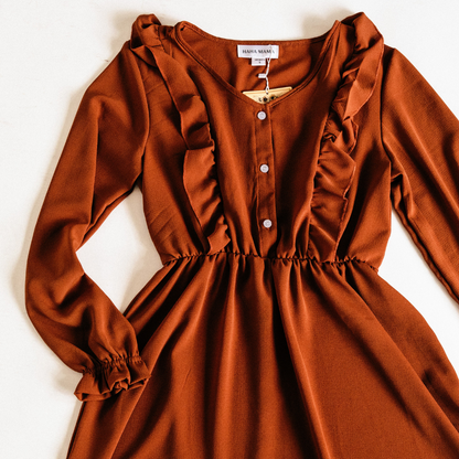 Toffee Brown Midi Mommy & Me Dresses - Women