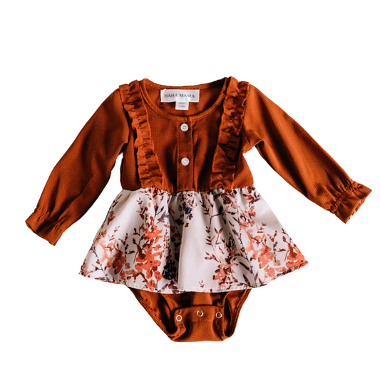 Toffee Brown Midi Mommy & Me Dress - Infant