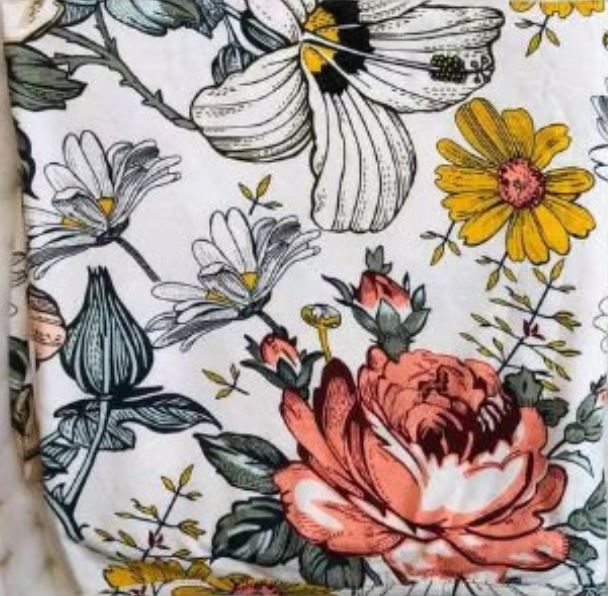 Emerald Green Maternity Delivery Gown & Vintage Floral Swaddle - HAHA MAMA Clothing