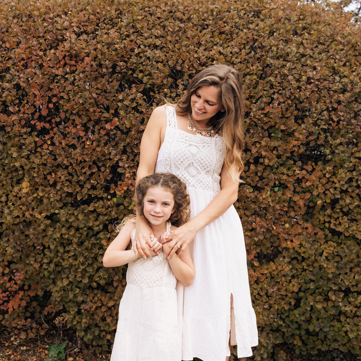Soft White Crochet Mommy & Me Dresses