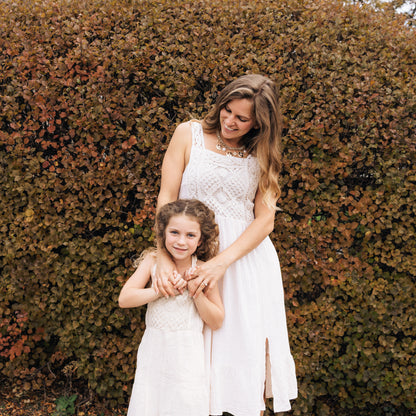 Soft White Crochet Mommy & Me Dresses