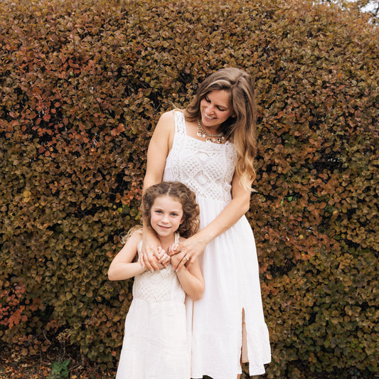 Soft White Crochet Mommy & Me Dresses