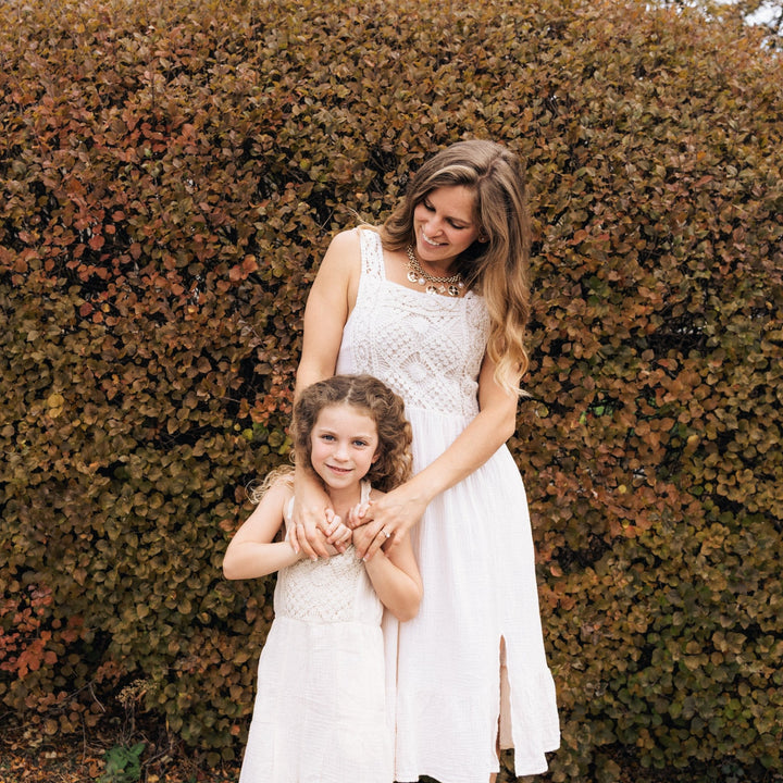 Soft White Crochet Mommy & Me Dresses - HAHA MAMA Clothing