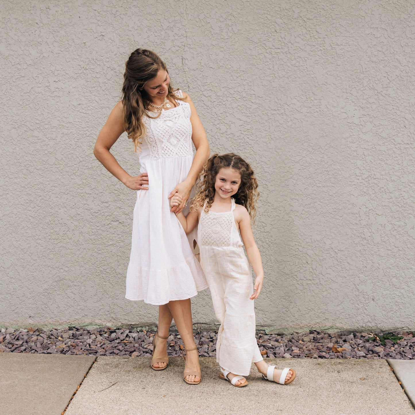 Soft White Crochet Mommy & Me Dresses