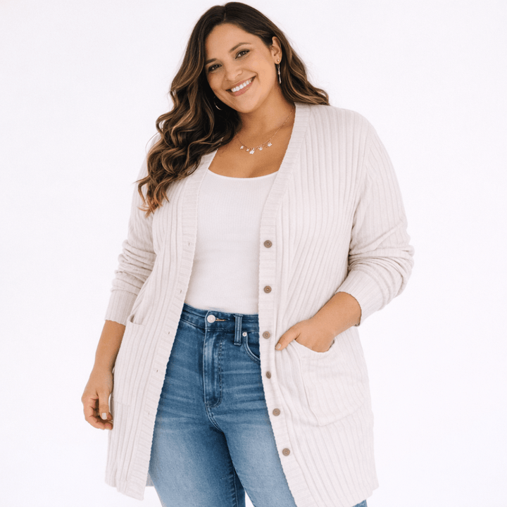Button Down Cardigan - Women - HAHA MAMA Clothing