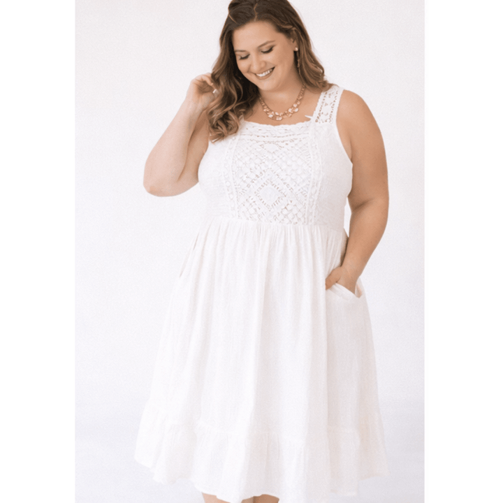 Soft White Crochet Mommy & Me Dresses | Cotton