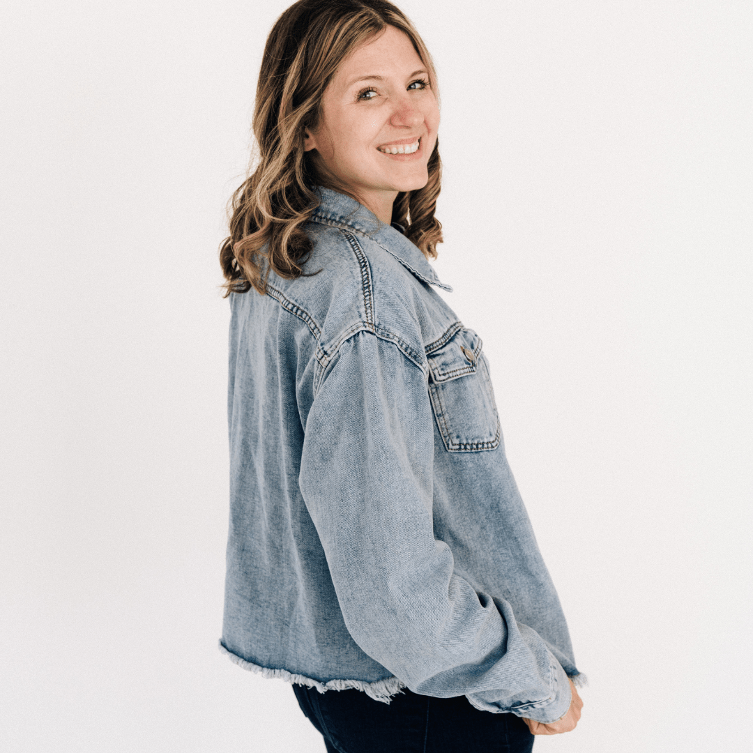 Raw Hem Denim Mommy & Me Jackets - HAHA MAMA Clothing