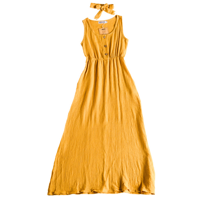Yellow Maxi Matching Mommy & Me Dress - Women
