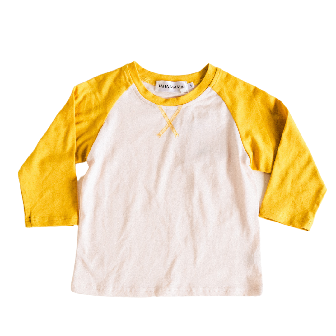 Raglan Baseball Tee Yellow - Infant