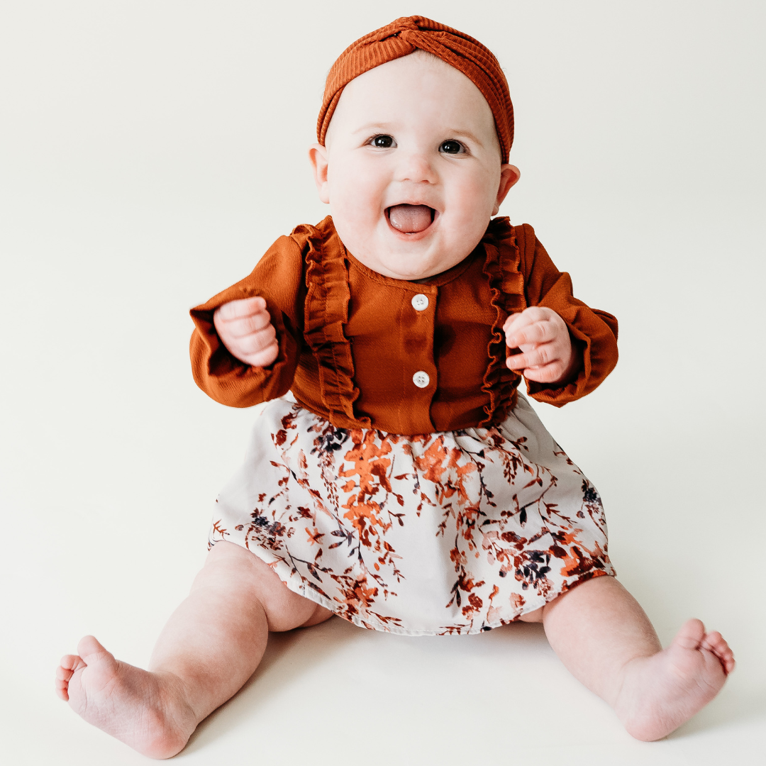 Toffee Brown Midi Mommy & Me Dress- Infant Size