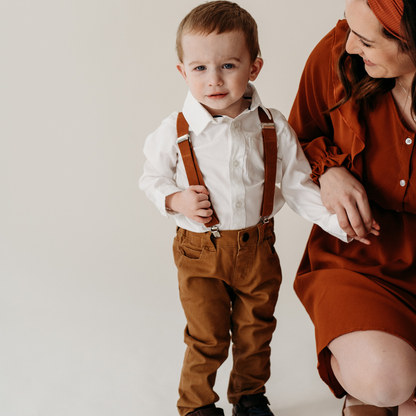 Toffee Brown Midi Mommy & Me Dresses- Women's