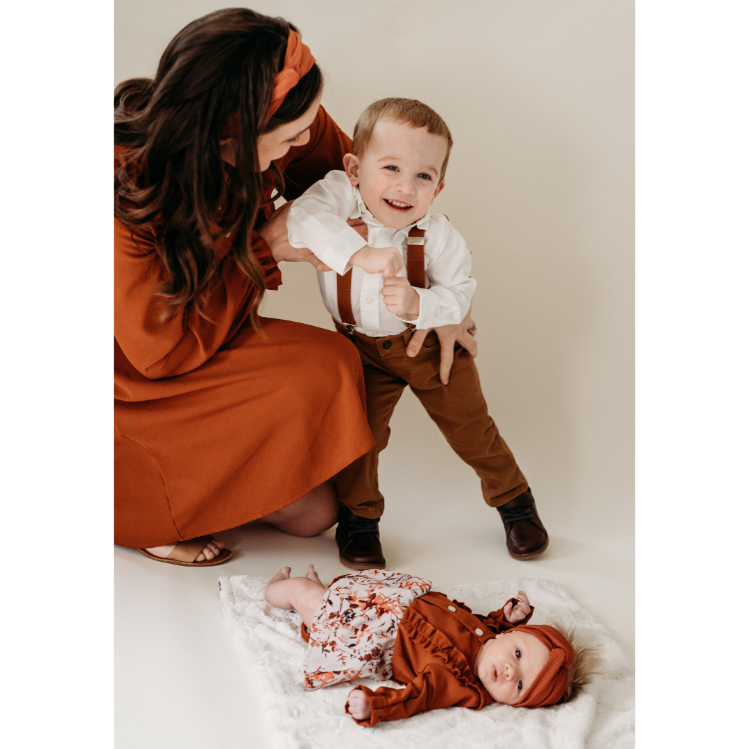 Toffee Brown Midi Mommy & Me Dresses- Women's