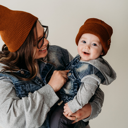 Brown Beanies Mommy & Me- Set of Two