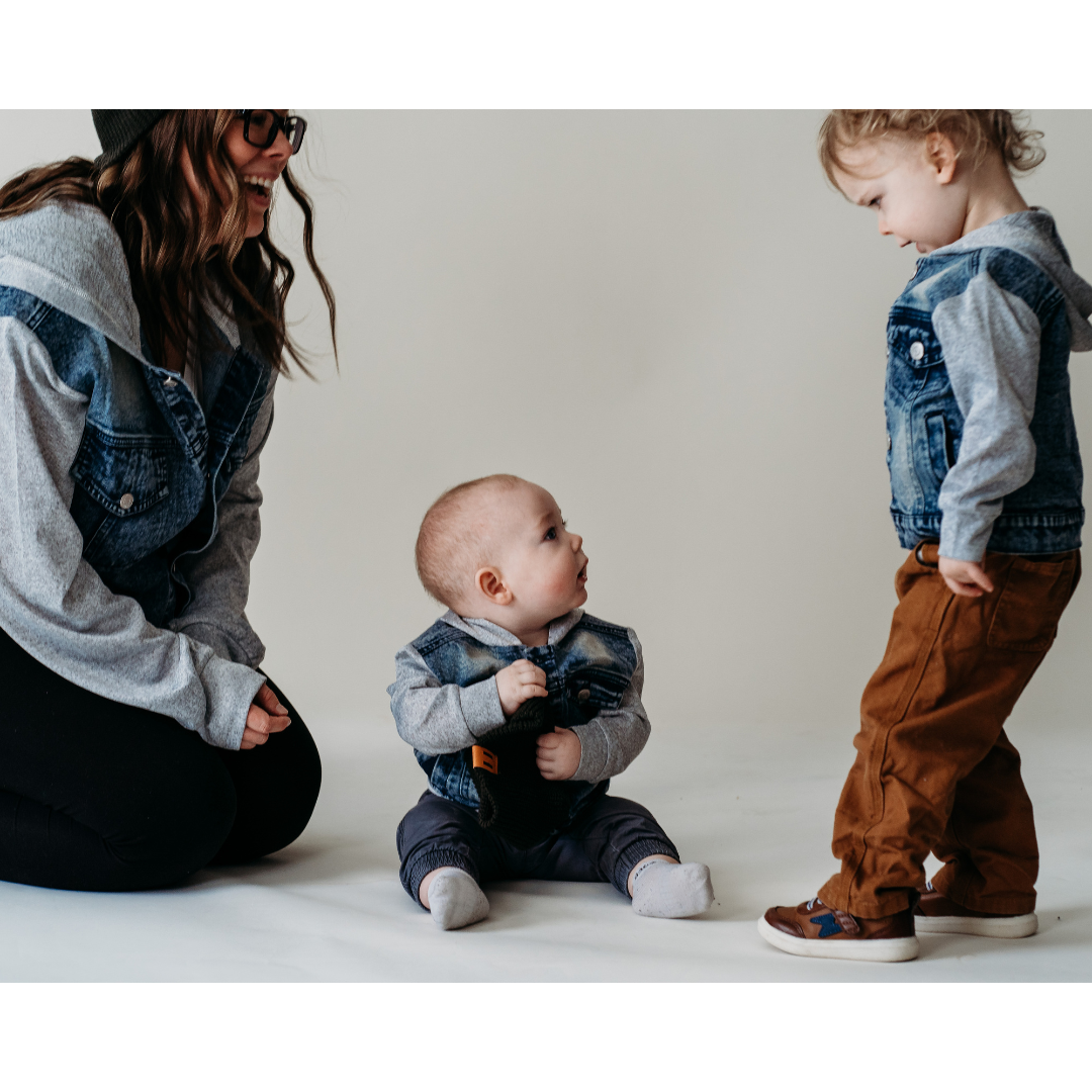 Baby boy hooded online denim jacket