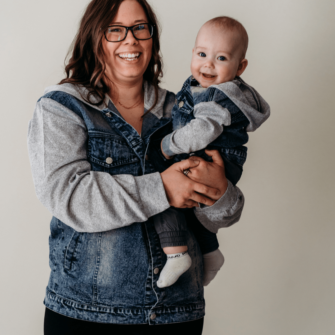 Hooded Denim Jacket - Women - HAHA MAMA Clothing