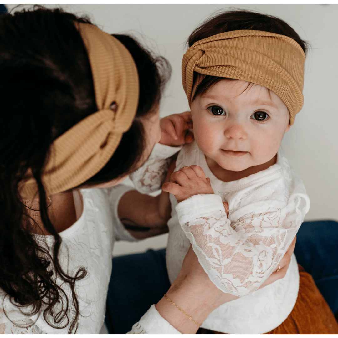 Matching Headbands - Tan - HAHA MAMA Clothing