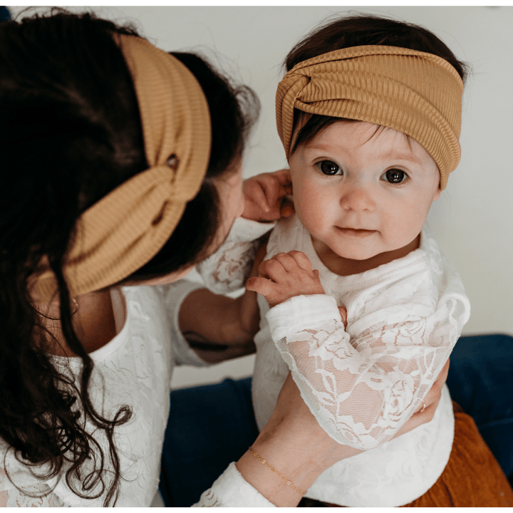 Matching Headbands - Tan - HAHA MAMA Clothing