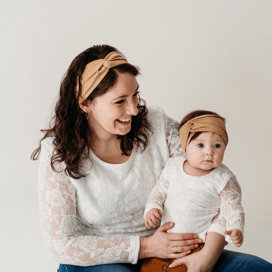 Matching Headbands - Tan - HAHA MAMA Clothing