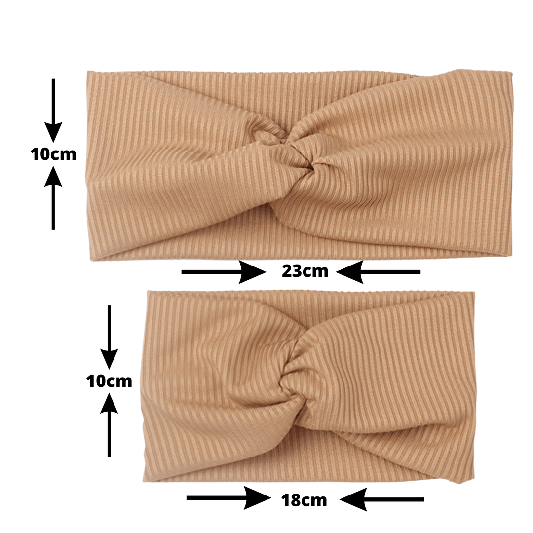Matching Headbands - Tan - HAHA MAMA Clothing