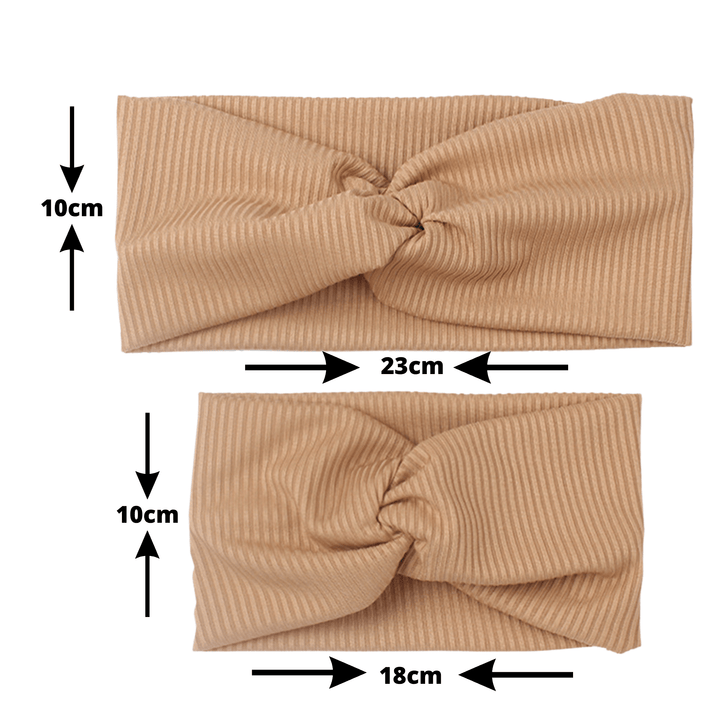 Matching Headbands - Tan - HAHA MAMA Clothing