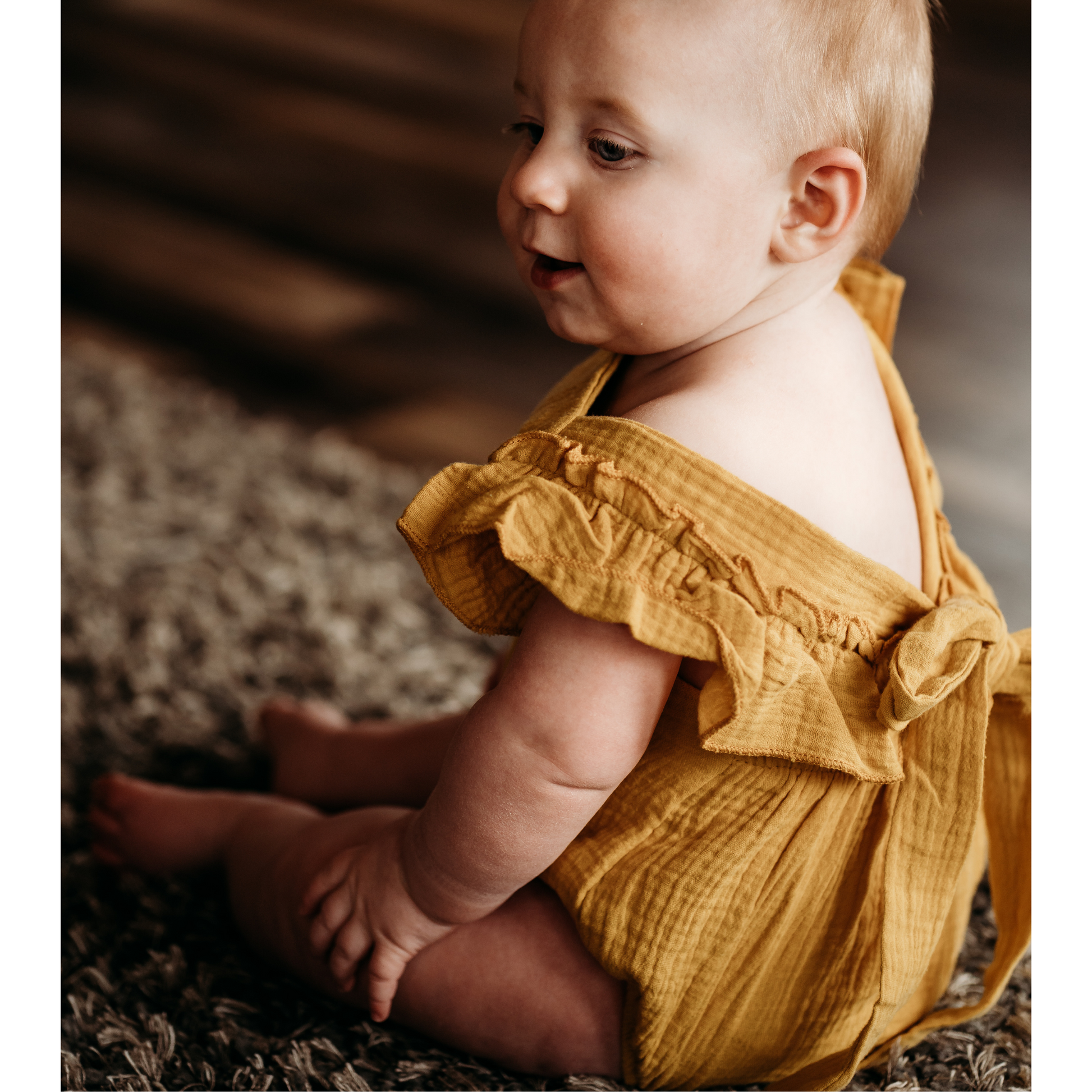 Mustard yellow shop infant dress