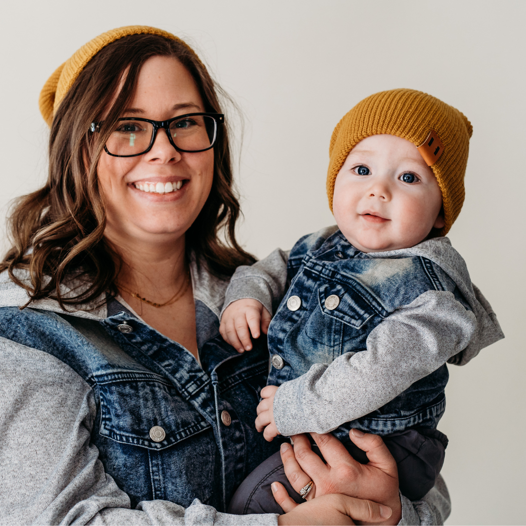 Mustard Yellow Beanies Mommy & Me- Set of Two